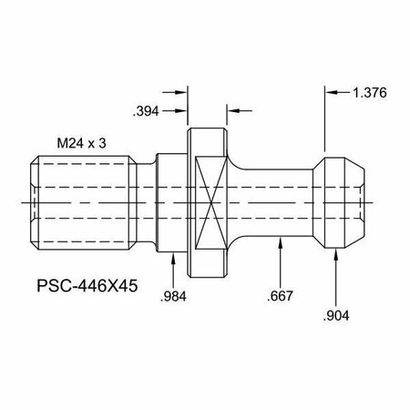 TJ DAVIES CO Coolant Through Retention Knob PSC-446X45